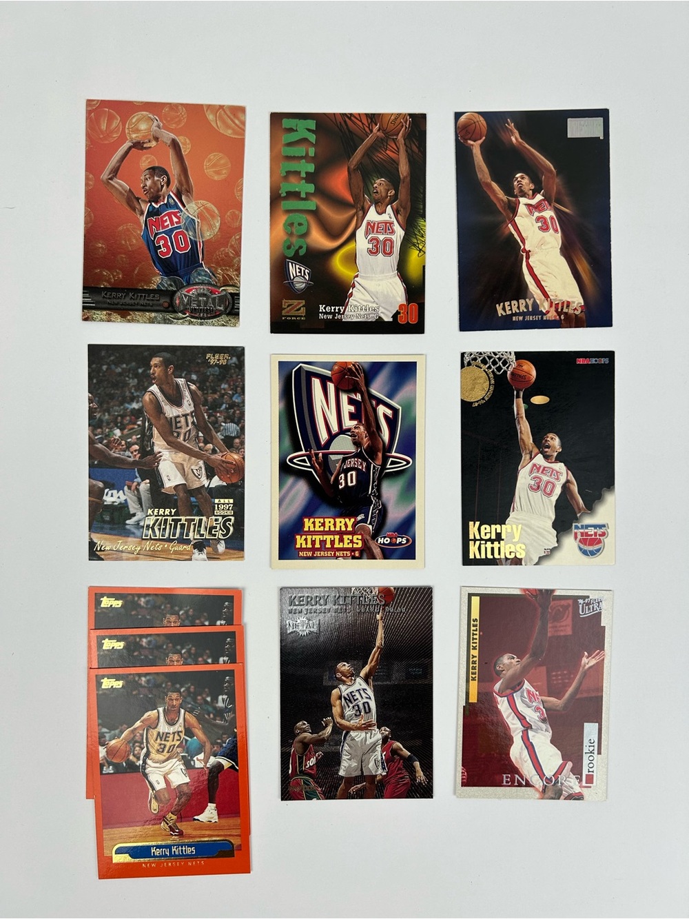 FINAL SALE! Kerry Kittles New Jersey Nets Basketball Card Lot 11 Cards 1997-2000